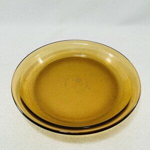 Anchor Hocking USA 460 Pie Dish 9” 0.75Qt Brown Amber Clear Casserole Pan Baking